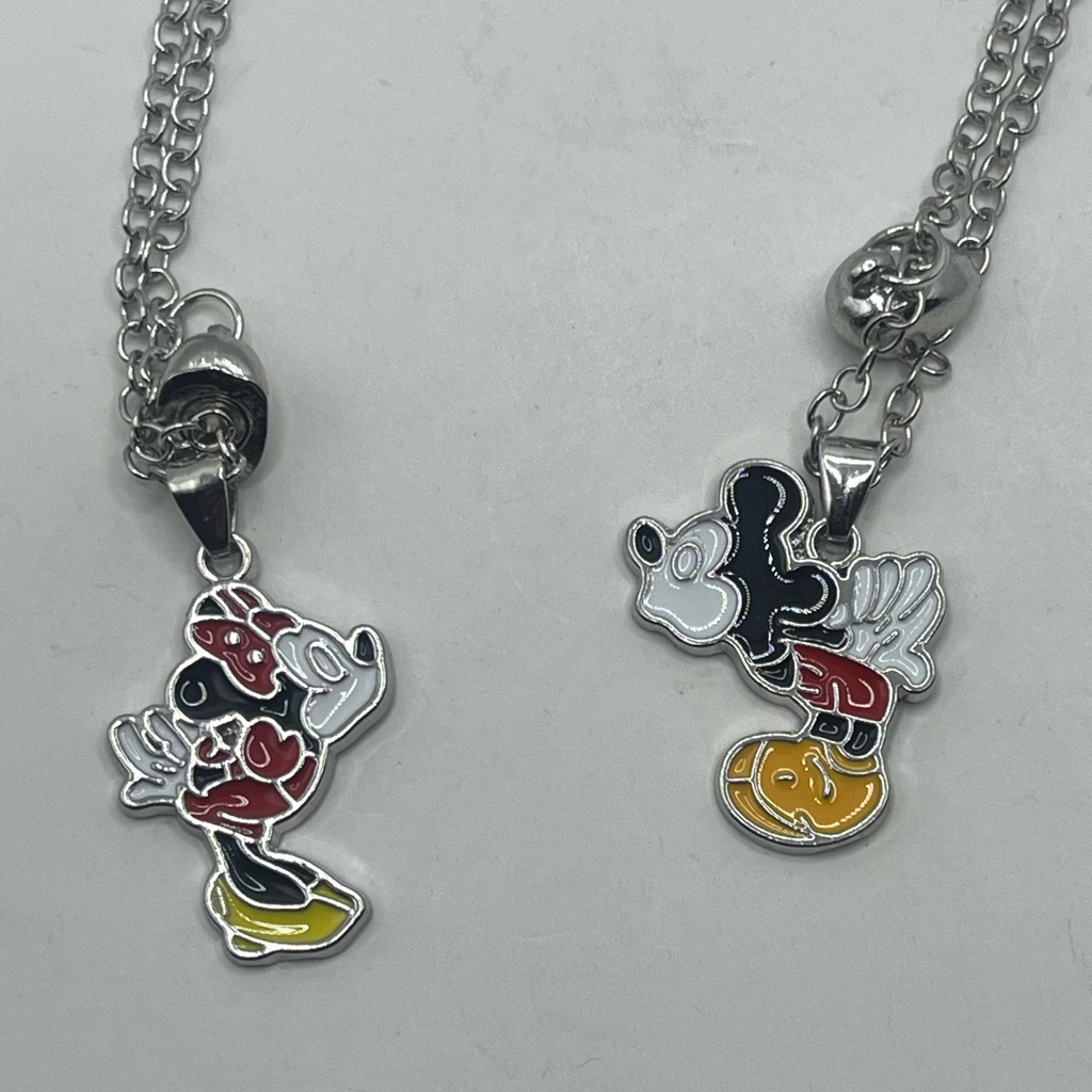 Mickey Mouse Pendant Necklace Set 2 Pieces